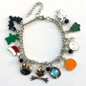 The Nightmare Before Christmas Themed Charm Bracelet NWT
